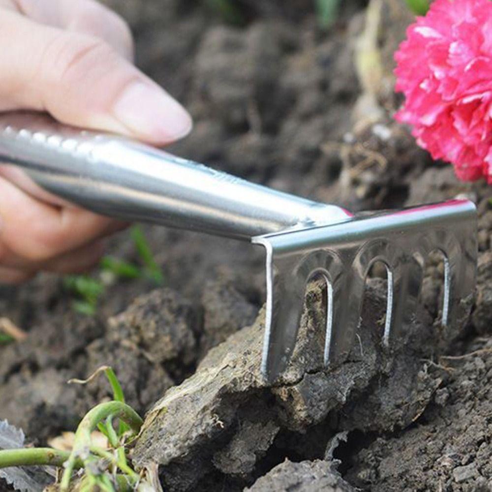 3 Stück Unkrautjäten Mini Gartenwerkzeug Set Multifunktionales Metall Kleine Schaufel Werkzeug Gartenschaufel Blumen Anziehen Rechen