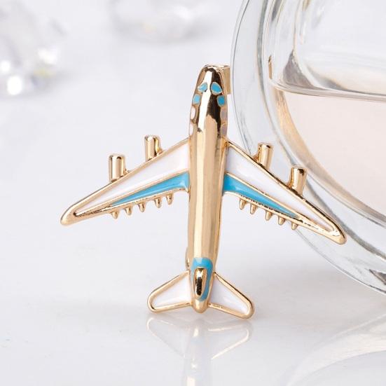 Pin Enamel Jewelry Shiny Cartoon Airplane Brooch Elegant Badge Handbag Sweater Suit