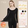 THEOPHEMIA Warm Ultra Warm and Innerwear Winter Contains Hyaluronic Thin Size Women's Innerwear, Cold-Wearing Set, Stretch, Wear, Acid, (White, Set,