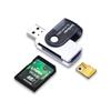 USB 2.0 High-Speed 4-in-1 Rotating Card Reader for TF/SD/MS/SDHC Cards