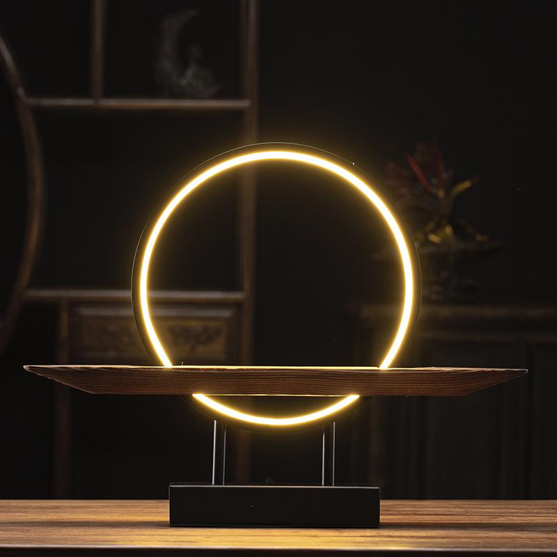 

Chinese Style Zen Light Ring Ornament Creative Backflow Incense Burner Home Living Room Entrance Decor Office Fortune Decoration
