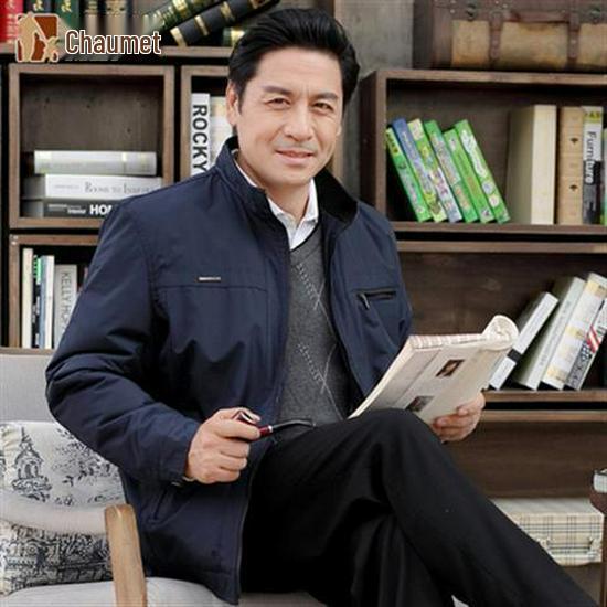 

Middle-aged Men s Thick Fleece-Lined Casual Cotton Jacket for Autumn and Winter Ages 45-60. 190 fits 155-180 lbs