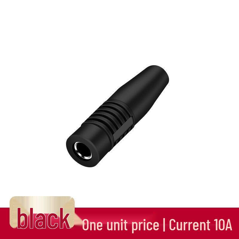 4mm Banana Plug & Socket Connector [1000V/10A] - Female, Solder Fixing чёрный