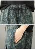 Nieuwe Plus Size Bloemen Jacquard Zacht Denim Wijde Pijp 7/8 Broek - Casual Zomer Mode