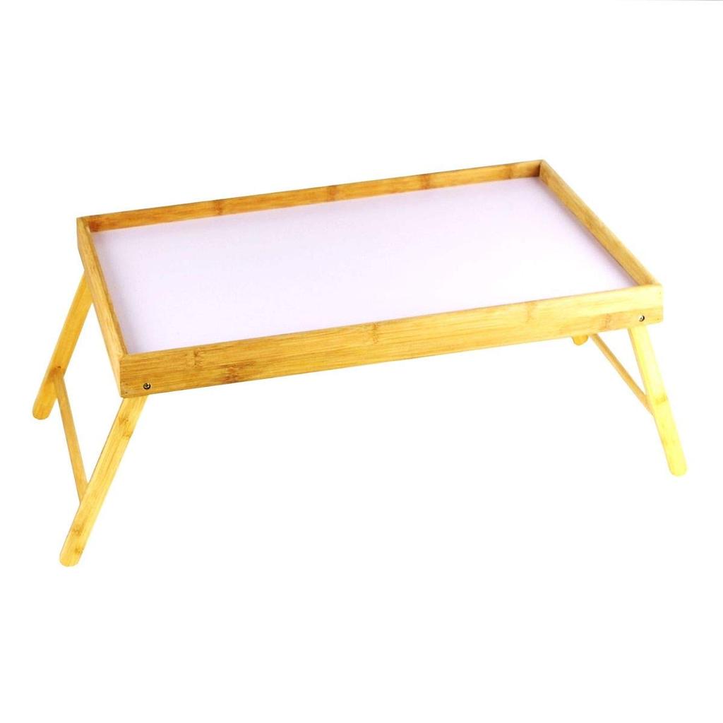 bandeja de desayuno para cama plegable bamboo 50x30x22cm