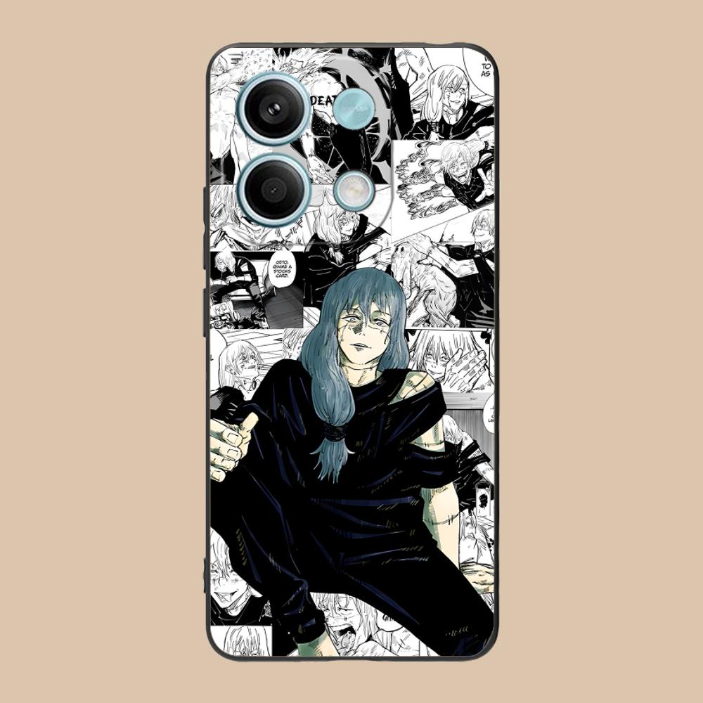 

JJK Mahito Phone Case for POCO F8 F7 F6 F5 F4 F3 F2 Pro GT C75 C71 C65 C61 C40 Pro Ultra Soft TPU Shockproof Cover Poco C40