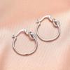 1 Pair of Knot Earrings, Matte Metal Texture, Knotted Round Earrings, High-end and Elegant Earrings