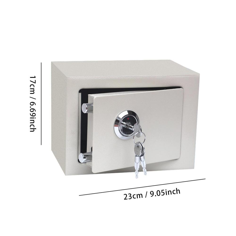 Сейф Стальной Сейф Безопасности И Запирающийся Ящик Сейф Высокопрочный Огнестойкий Домашний Сейф Система Двух Ключей Надежный Ящик для Денег и Украшений