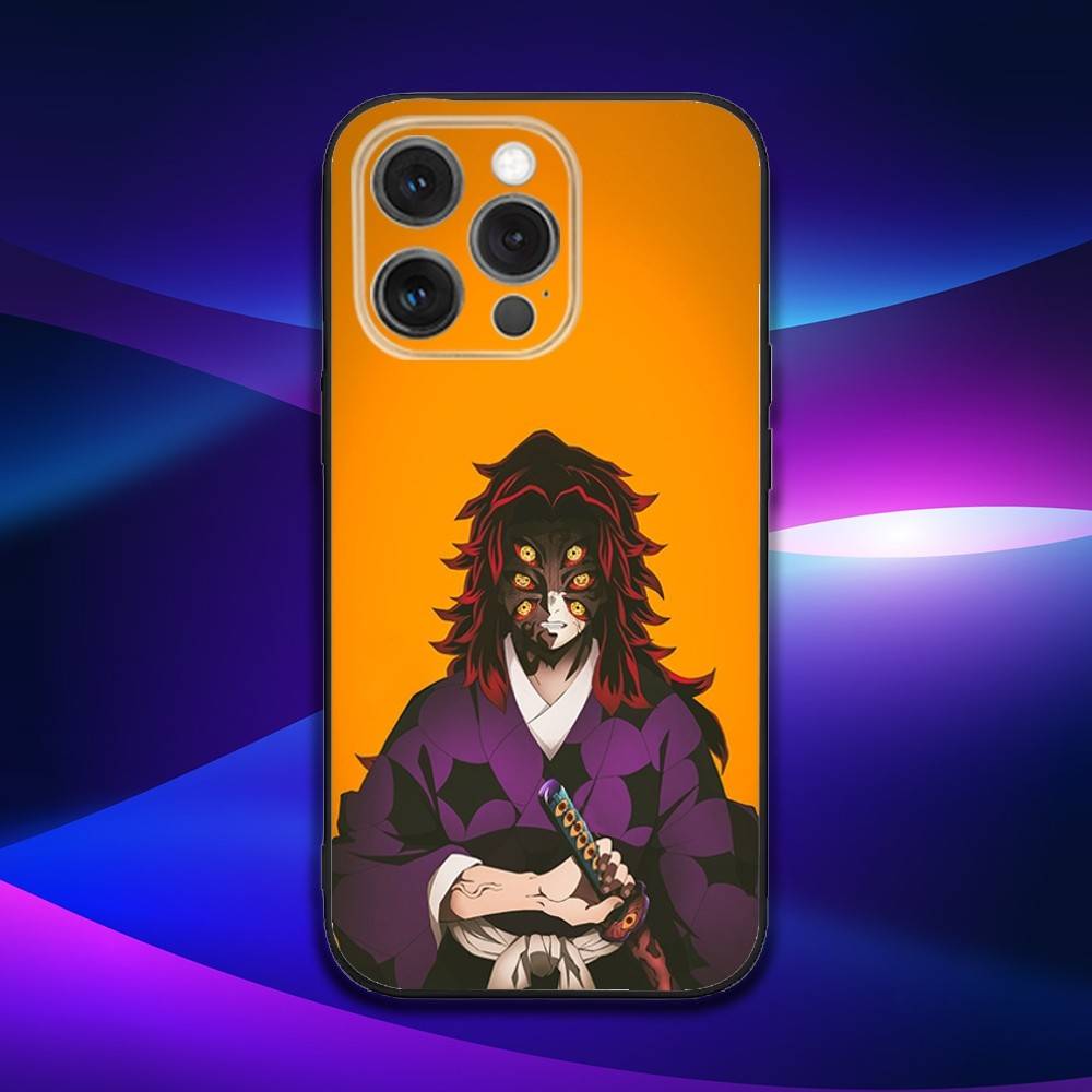 

Demon K-Kokushibo Slayer Phone Case For iPhone 16e,16,15,14,13,12,11,Pro,X,XS,Max,XR,Plus,Mini Soft Black Cover iPhone12