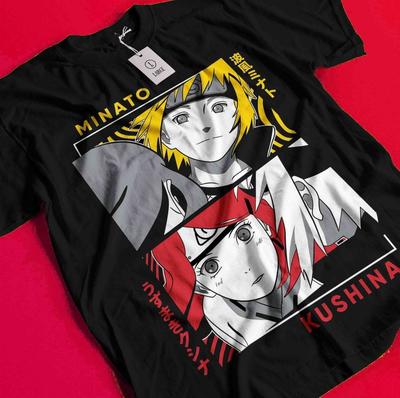 Minato Tshirt Kushina T-Shirt Jiraya Shirt Kakashi Naruto Hinata Kurama Boruto BB1636