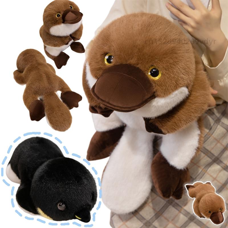 Favorite Toy Unisex New Simulation Prone Position Platypus Duckbill Penguin Plush Animals Toys Pillow Super Soft Dolls Birthday Gifts Home Decor