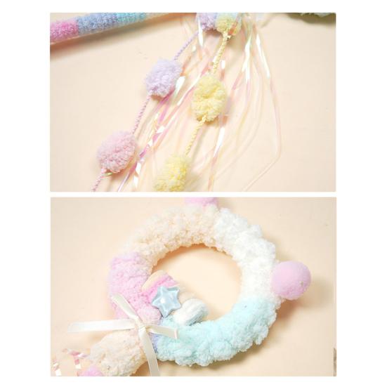 Cat Wand Toy Interactive Cat Teaser Stick with Plush Balls And Streamers for Indoor Kitten Play Exercise