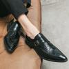 Pointed Leather Shoes Four Seasons Men's Shoes Men's British Leather Shoes Men's Formal Wear Business One-pedal Casual Black Leather Shoes