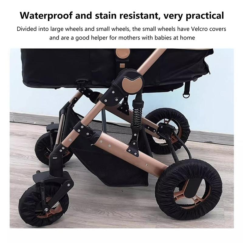 2Pcs/Set Baby Stroller Wheel Cover Dustproof Wheelchair Tire Protector Infant Pushchair Pram Wheel Anti-Dirty Case Acce