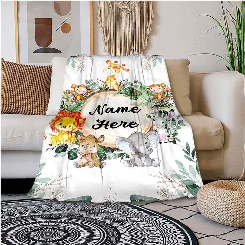 Animal Lover Customize Your Name Blanket Used For Chair Office Sofa Bed Camping Soft And Warm Giving Friends And Relatives Birthday Graduation Gift