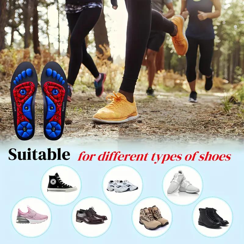 Magnetic Acupressure Massage Shoe Insoles - Shock-Absorbing EVA Cushion, Breathable Non-Slip Design for Arch Support & Foot Cushioned Comfort Insole