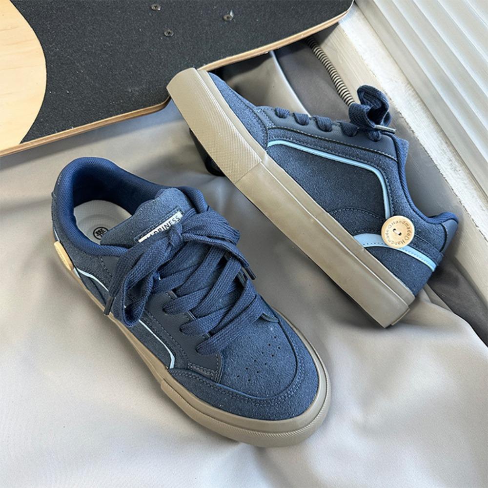 Mint Green Men Sneakers Spring Leather Casual Shoes Unisex Couple Shoes