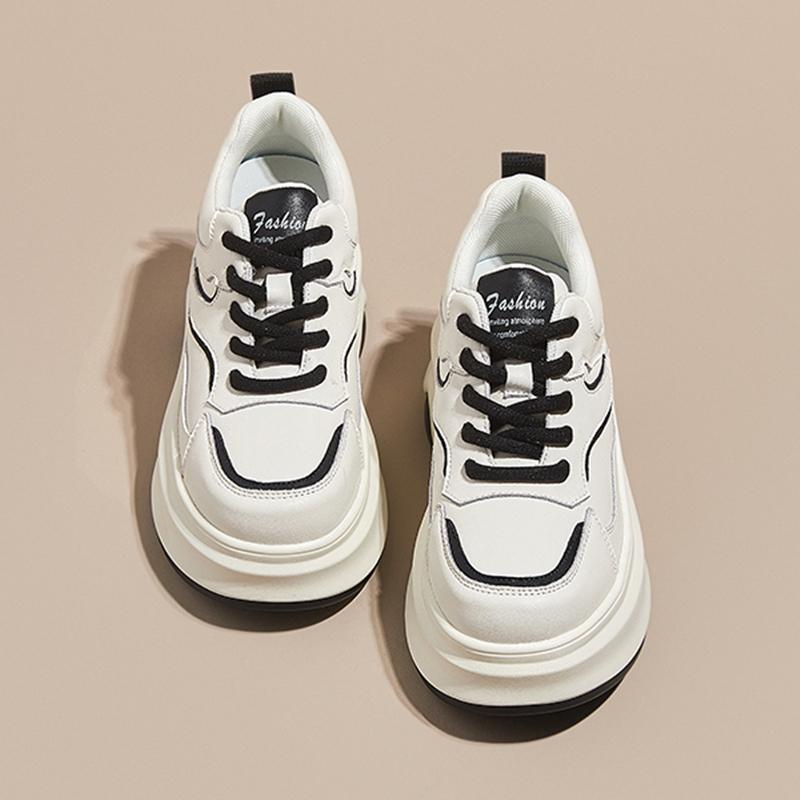 Women's Sneakers Shoe Thick-soled Comfortable Flat Casual Shoes Women Plus Size Spring and Autumn Reflective Strip Girl Shoes