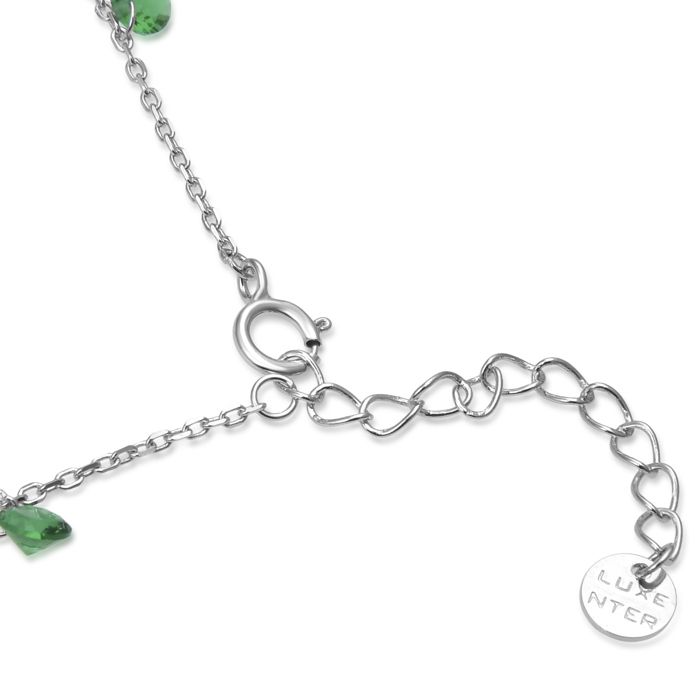 Bracelet - LUXENTER - Rolcon - Argent 925 - Zircone multicolore - 19 cm