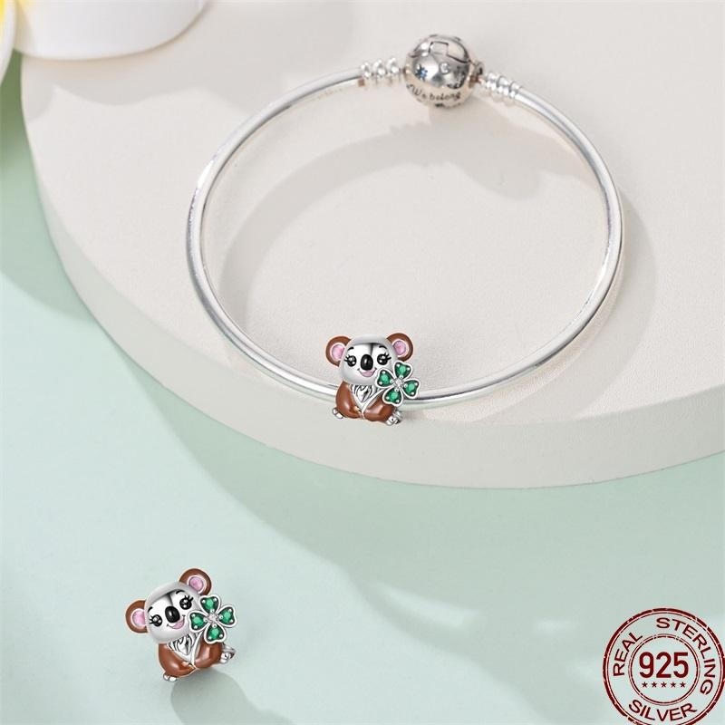 Spring New 100% Copper Flower Butterfly Cute Pet Charm Beads Suitable Fit Panoriginal Bracelet Exquisite