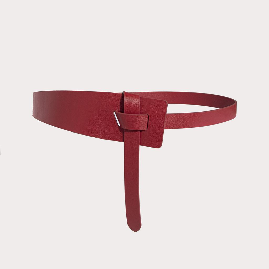 New Women's Soft Knotted PU Waist Cover Simple and Versatile Fashion Women's Waist Belt