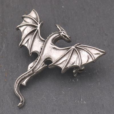 Vintage Viking Dragon Brooch Pin Unisex Alloy Accessory Bold And Unique