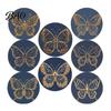 Furniture Protection Coaster 8PCS Coasters, Colorful Wood with Non-Slip Heat Insulation Multi-color Pack Waterproof Drink Holder, for Home Office