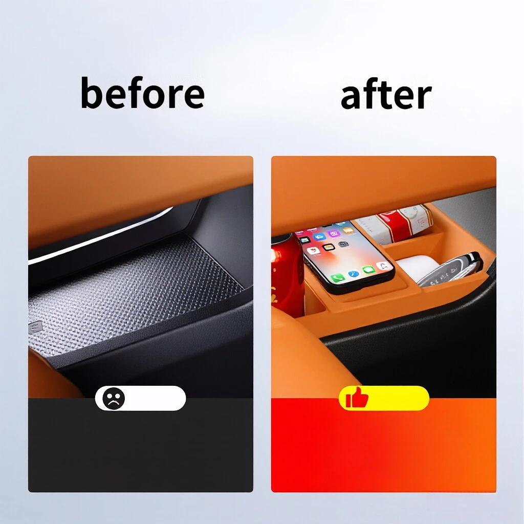 For Haval V7 Raptor Menglong 2026 2025 Silicone Center Console Armrest Box Lower Storage Box Interior Tidying Accessories