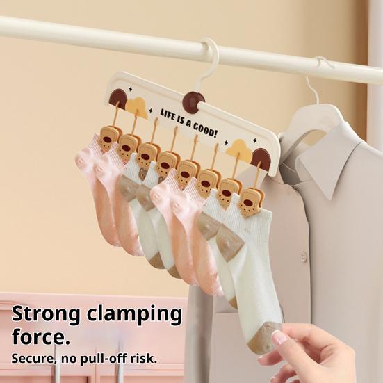 Non-Slip Hangers with Clips Multi-Clip Drying Rack Animal Claw Clip Clothes Hanger Wardrobe Organizer