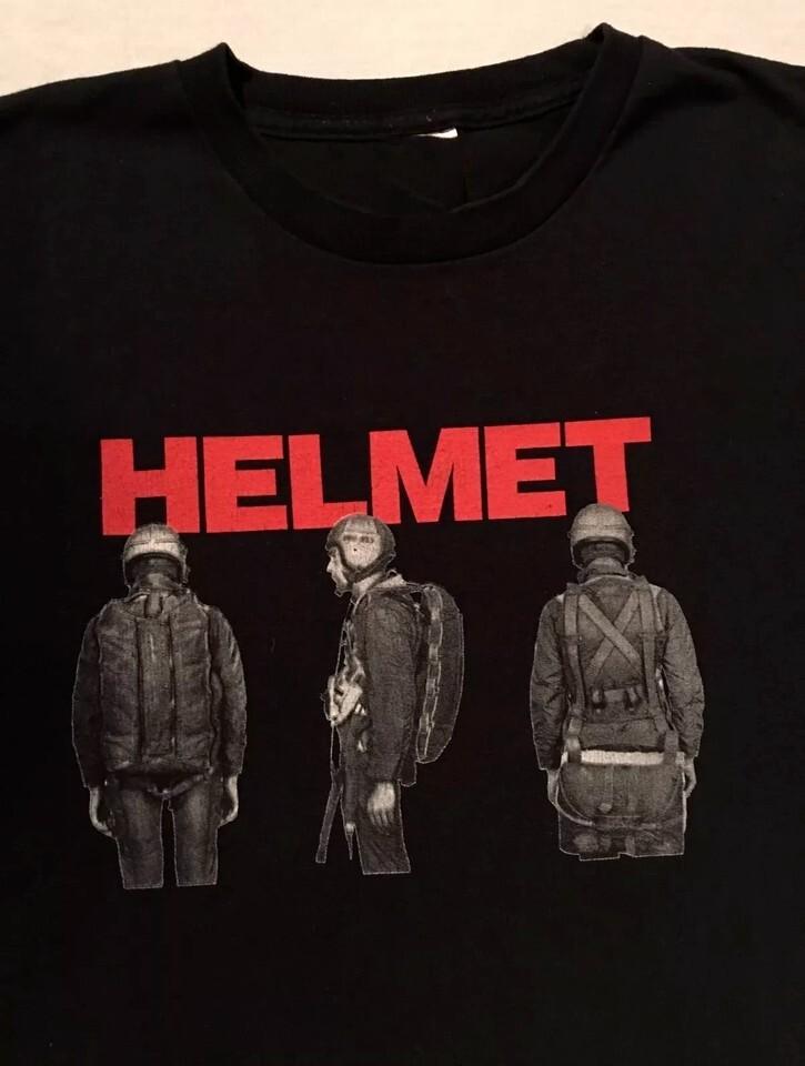 

Helmet Band Concert Gift For Fan Black T Shirt Full Size S5XL Unisex T-Shirt XL