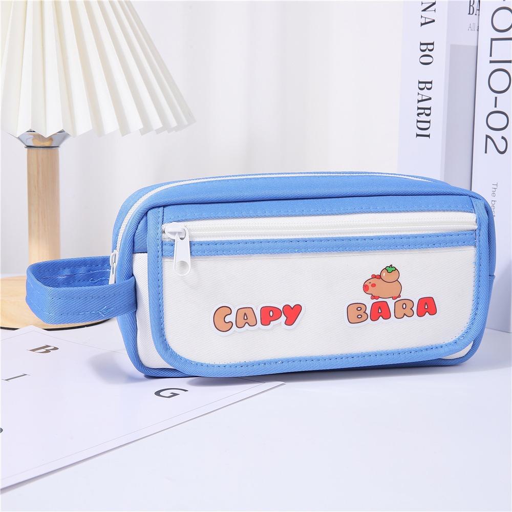 High Appearance Level Pen Bag Visible Stationery Kawaii Capybara Pencil Case  for Students