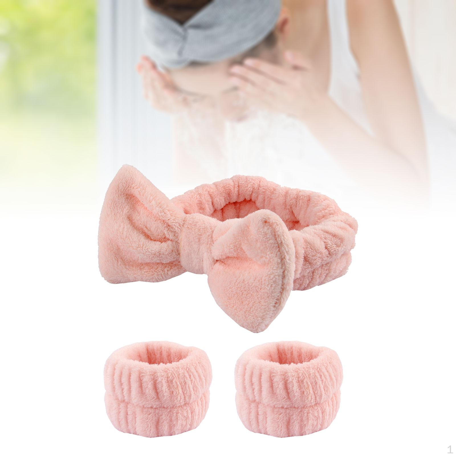 

Впитывающий браслет SPA повязка на голову для макияжа лица для женщин и девочек для ухода за кожей розовый