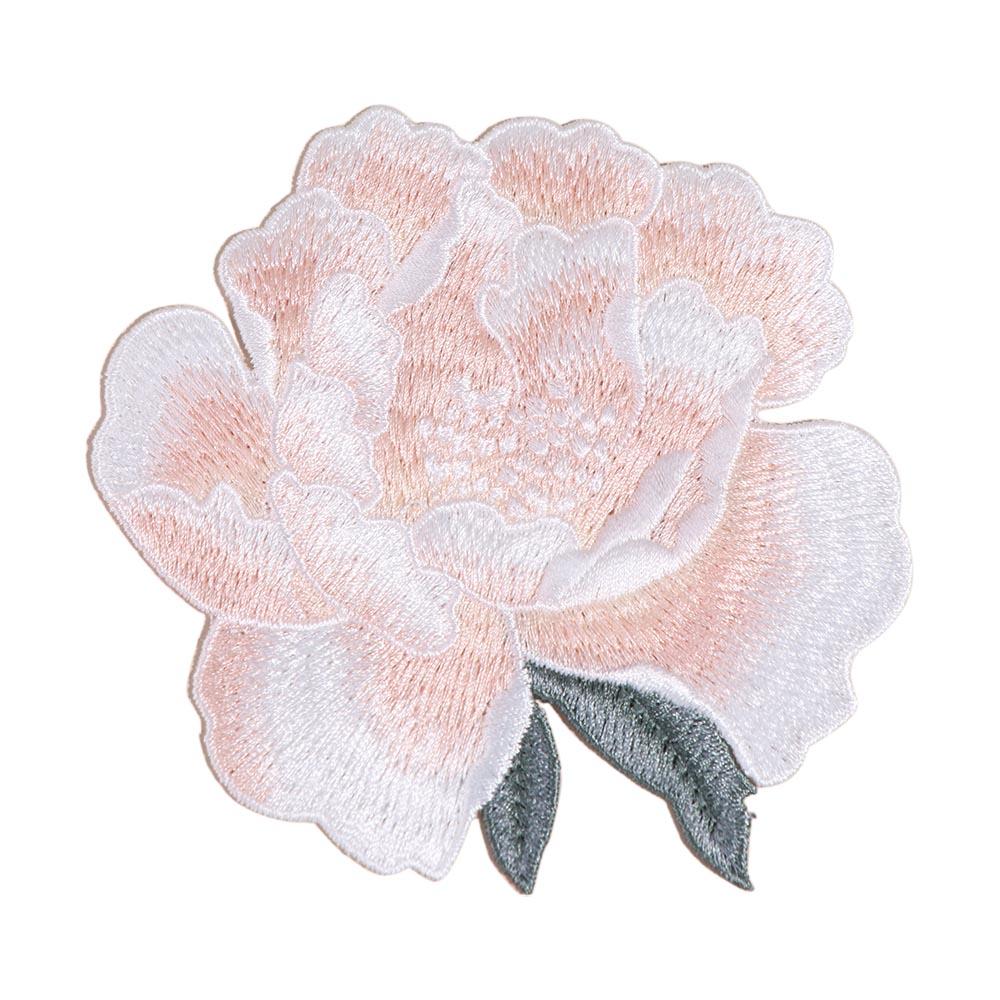 Sew On Peony Flower Embroidered Patches Elegant Exquisite Clothing Applique DIY Chinese Style Clothes Patches for Cheongsam