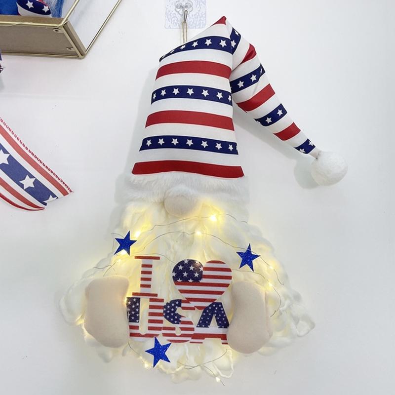 New Independence Theme Wall Hangings Front Door Wall Decorations Faceless Man Independence Day Decorations