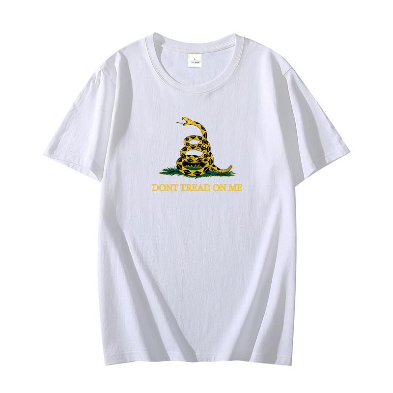 Dont Tread On Me Cotton T Shirt Funny Graphic T Shirt For Men Short Sleeve Tshirts Summer Harajuku Streetwear Mens Clothing
