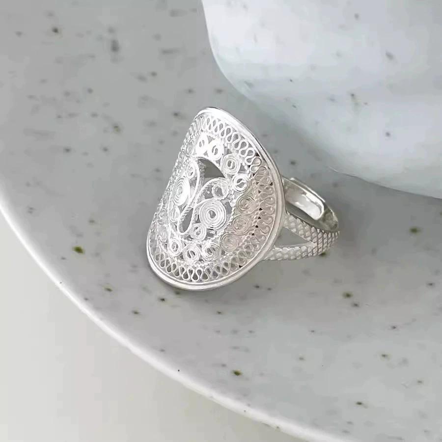 

Delicate Openwork Texture Cuff Finger Rings For Women Girl Fashion New Jewelry Bosom Friend Gift Party anillos mujer resizable