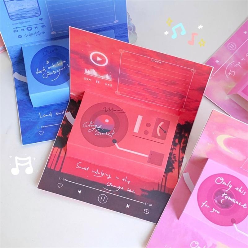 Musical Greeting Card With Sounds Player And Popup Gramophone Design For Special Event