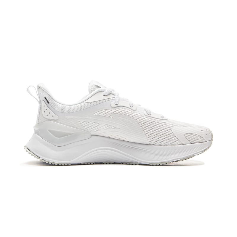 Li Ning Cushioning Slip Resistant Abrasion Resistant Low Top Casual Running Shoes Women's Standard White ARHV022-3