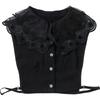 Perfekte Übereinstimmung Damen Großer Revers Falscher Kragen Spitze Weiß Chiffon Falscher Kragen Damen Revershemd Bluse Abnehmbarer Kragen Für Pullover Dekorativ
