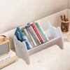 Creative Plastic Kids Bookshelf Decorative Space Saving Children's Book Storage Rack White Countertop Bookshelf for Home