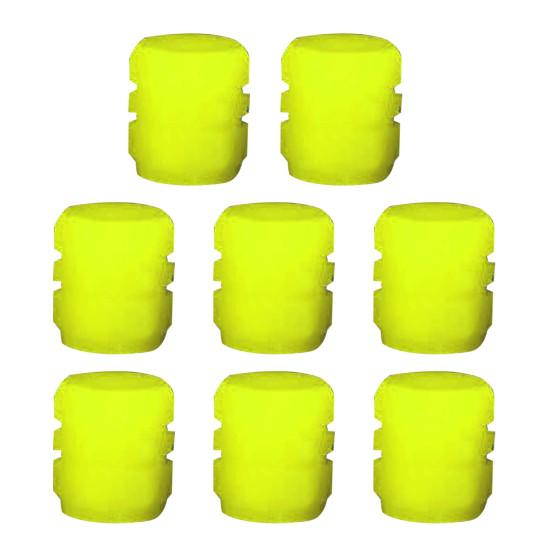 Glow In The Dark Tire Valve Caps Universal Tire Valve Stem Covers for Car Truck SUV Motorcycle Night Safety Lights Dustproof Tire Accessories