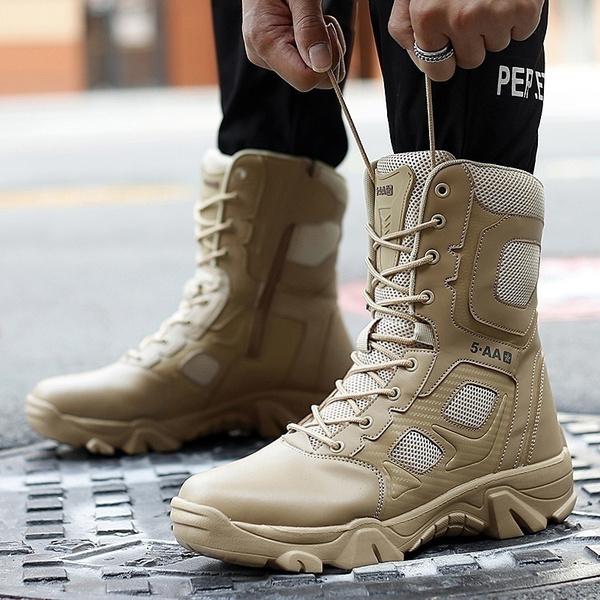 Botas de combate del ejército Zapatos de senderismo al aire libre Botas  militares tácticas para hombres Botas Desert Impermeables Botas Buskin de  cuero plus size EU39-47 comprar a buen precio — entrega