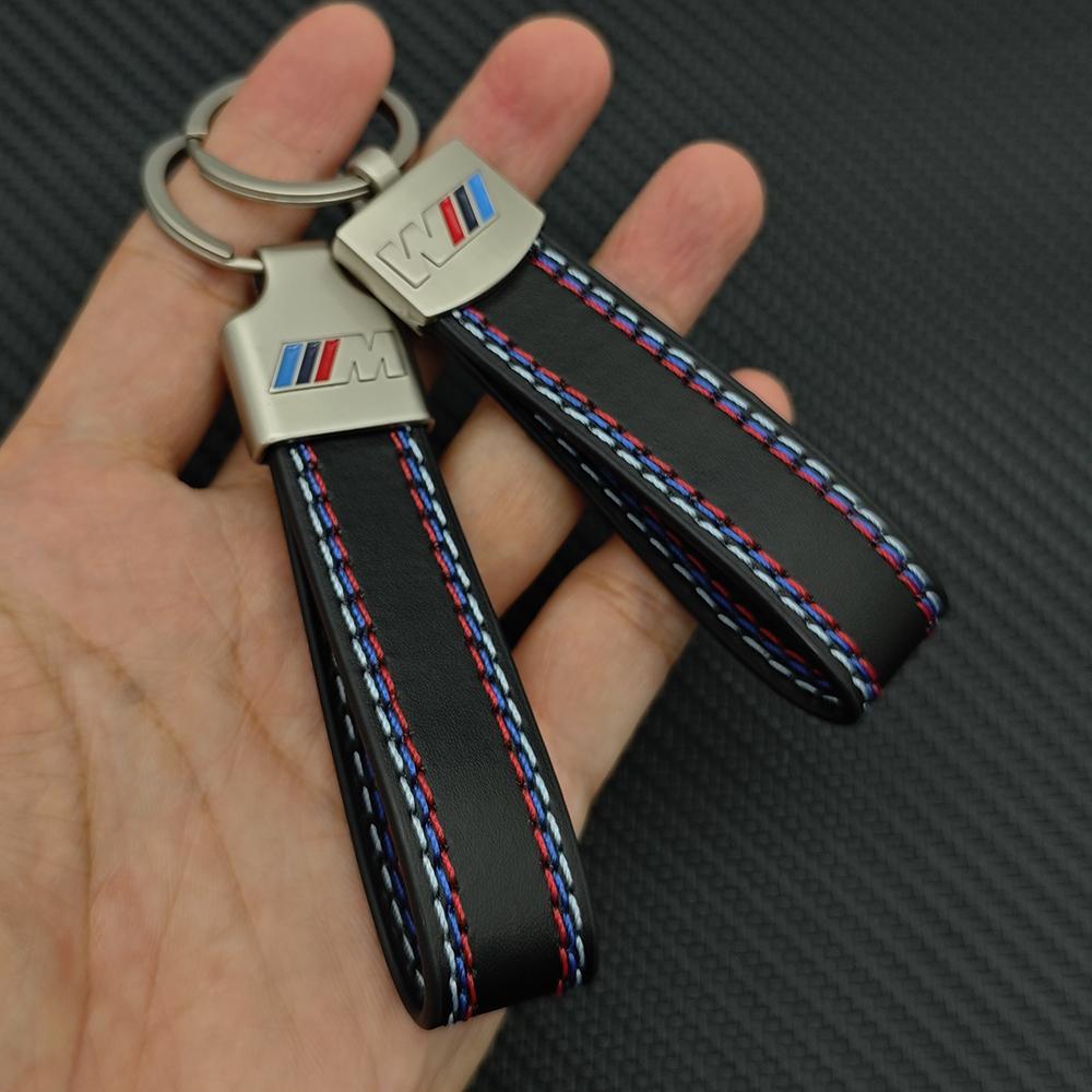 Luxury Leather Car Keychain for BMW M Sport E39 E46 E90 E60 E30 E36 E87 E53 F15 F16 F20 F30 X3 X5 X6 Z3 Z4 M2 M3 M4 M5 Keyring ulbn07