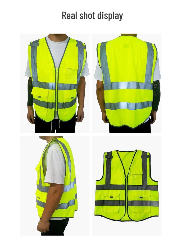 Comfortable Breathable Reflective Safety Vest for Municipal Construction & Sanitation Workers