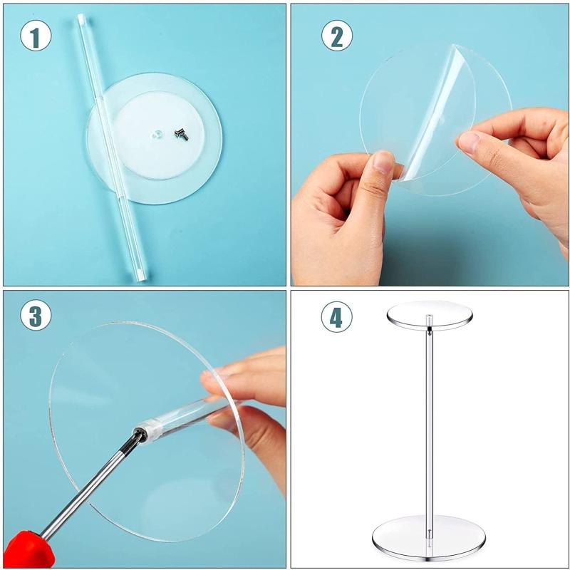 Wig Display Rack Hat Stands for Display Hat Pedestal Stand Round Barbell Pedestal Display Riser for Hat Watch Showcase