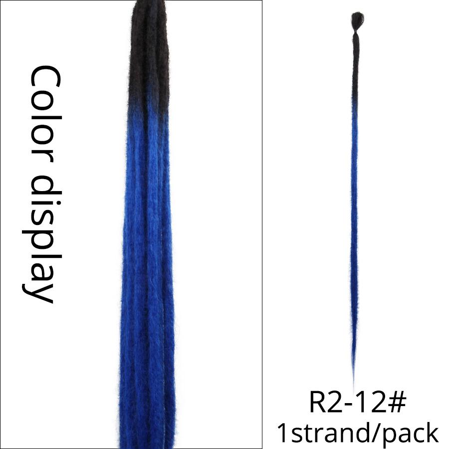 Estensioni Dreadlock fatte a mano al 100% Moda Reggae Capelli 20 pollici Morbidi Dreadlock all'uncinetto Trecce Capelli Ombre Colore 5 Pz / lotto