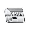 Cartoon Newspaper English Letter Fake Enamel Badge Brooch Pin Clothes Jewelry
