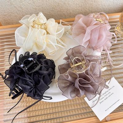 Neuer Stil Wolkenknospe Netz Faltenkreisel Haarspange Mode-Clip am Hinterkopf Hochwertige Haarspange Haaraccessoires für Damen
