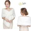 Korean Style Faux Fur Scarves Soft Cloak Bride Shoulder Fake Collar Plush Shawl  Ladies/Girls