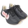 Pristine GUCCI Low cut sneakers Ryton With logo black leather mens 6.5 523609 Used